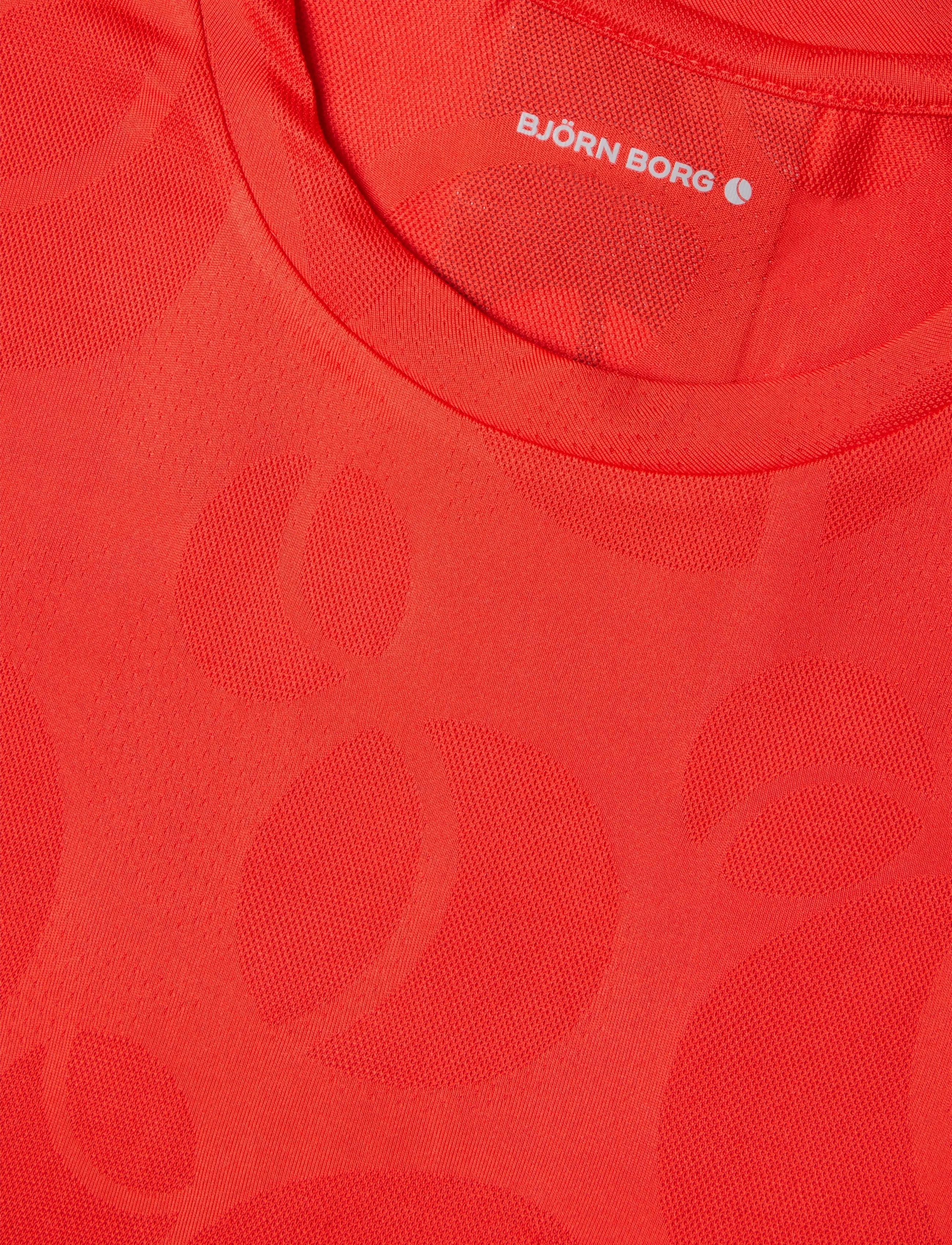 Björn Borg - ACE PERFORMANCE T-SHIRT - oberteile & t-shirts - flame scarlet - 2