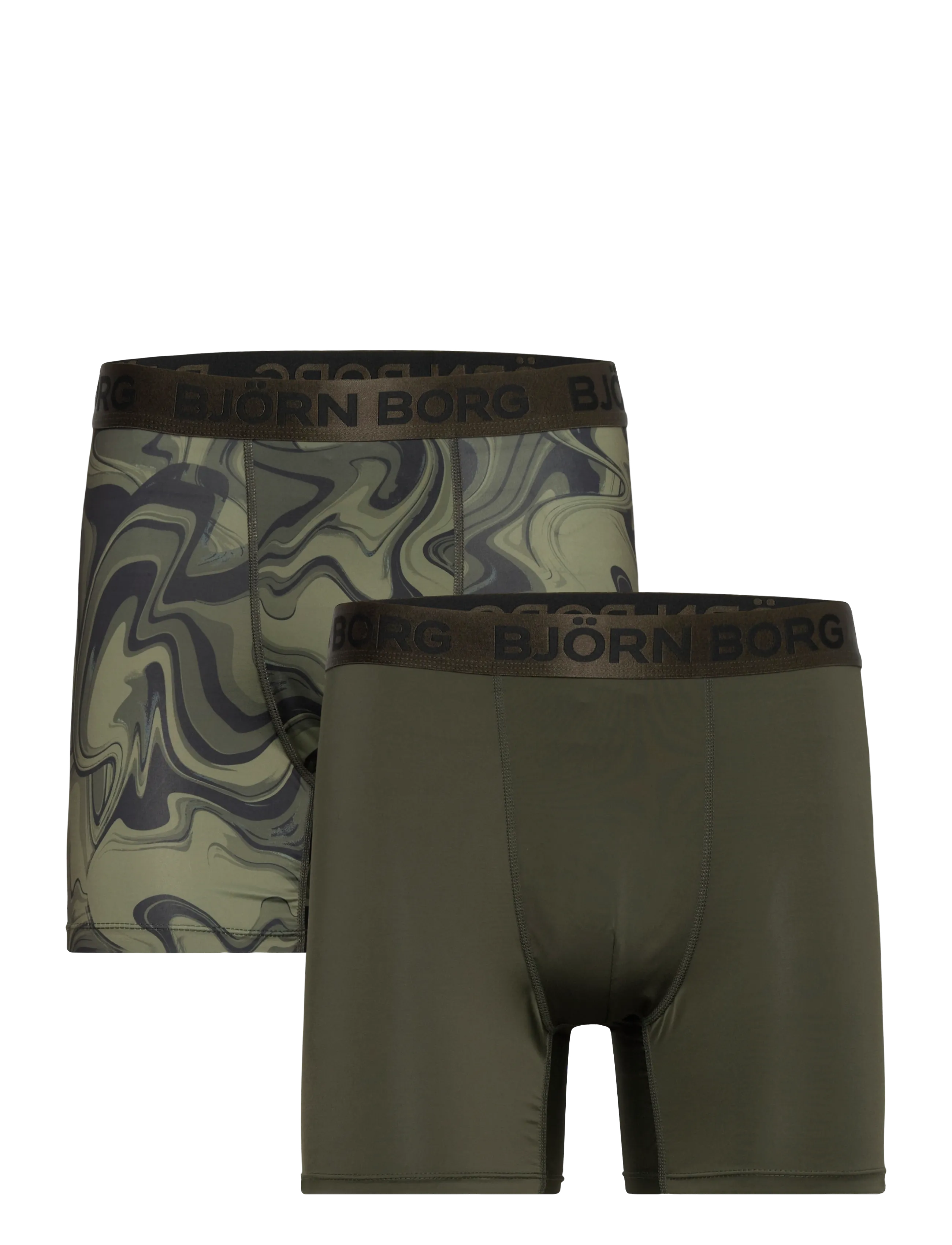 Björn Borg SPORTS MICROFIBER BOXER 2p - Kampaania - MULTIPACK 3 / khaki/green