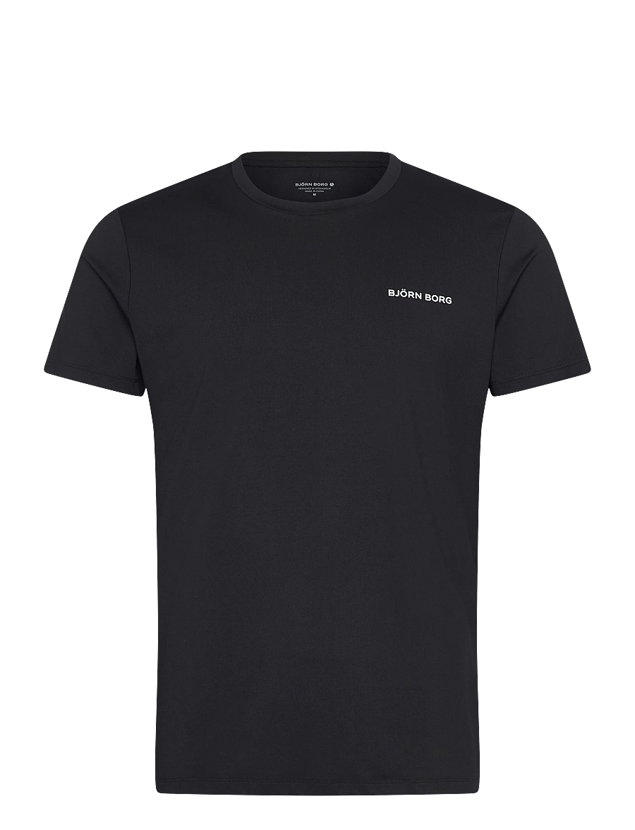 Björn Borg - BORG GRAPHIC T-SHIRT - tops & t-shirts - black beauty - 0