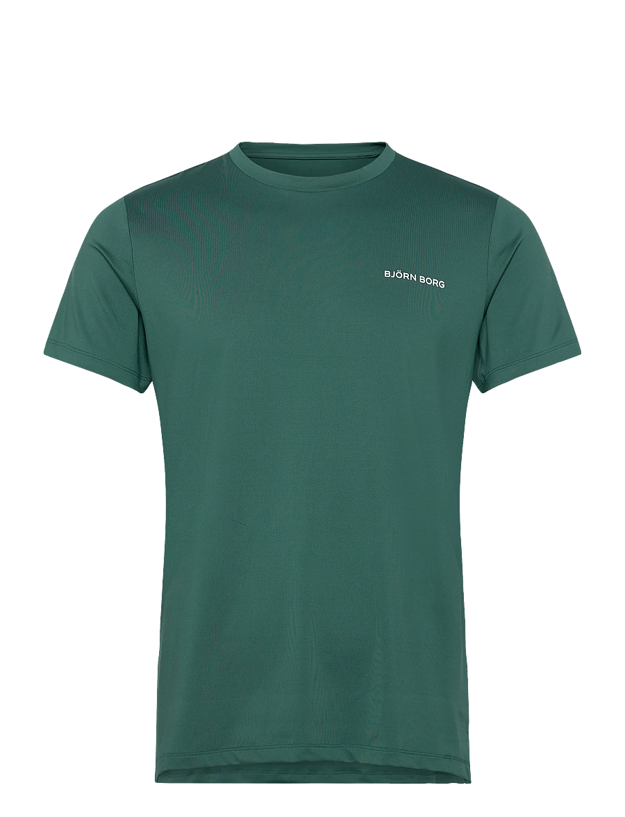 Björn Borg - BORG GRAPHIC T-SHIRT - tops & t-shirts - mallard green - 0