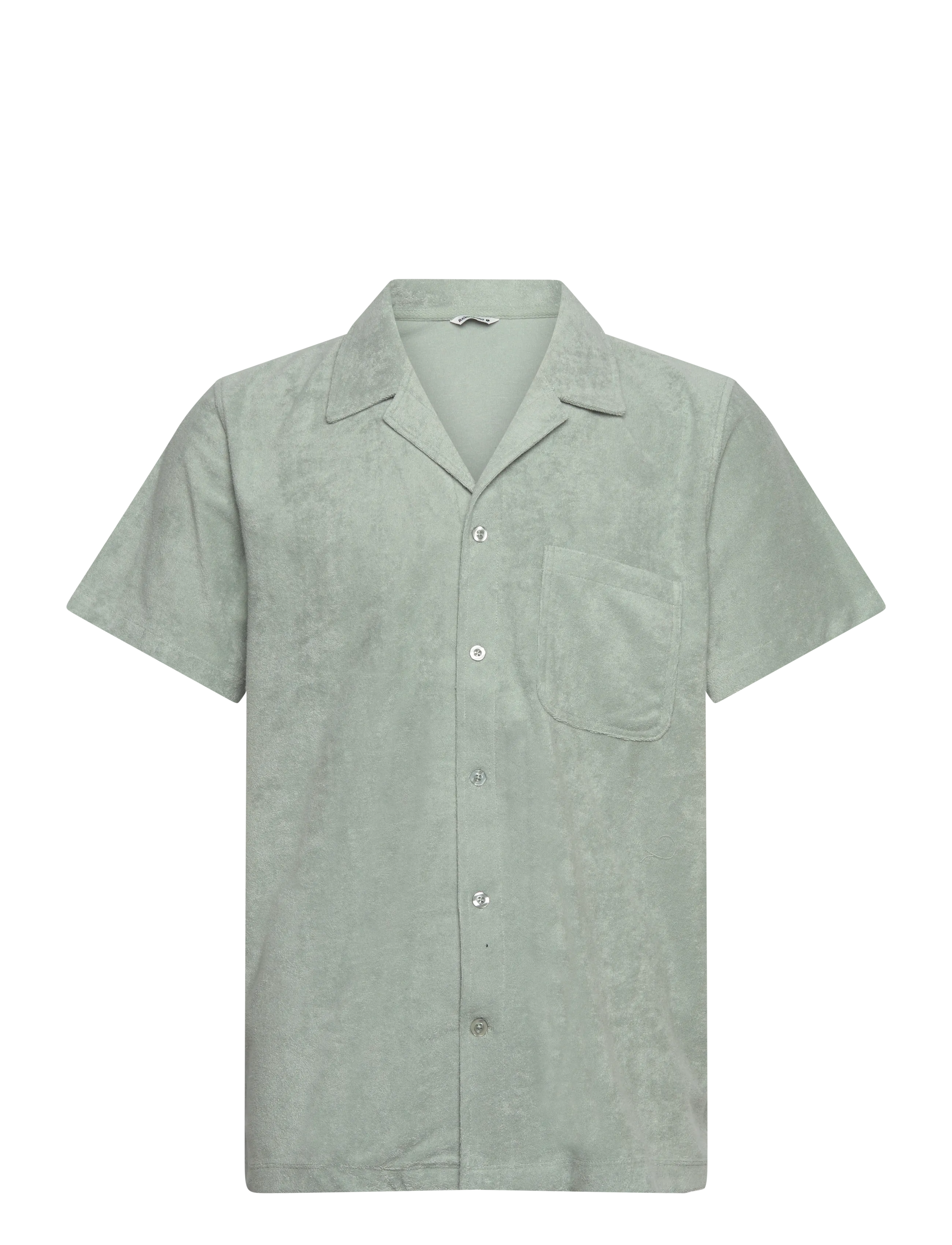 Björn Borg BORG TOWELING POOL SHIRT - Tänavastiil - SLATE GRAY / green
