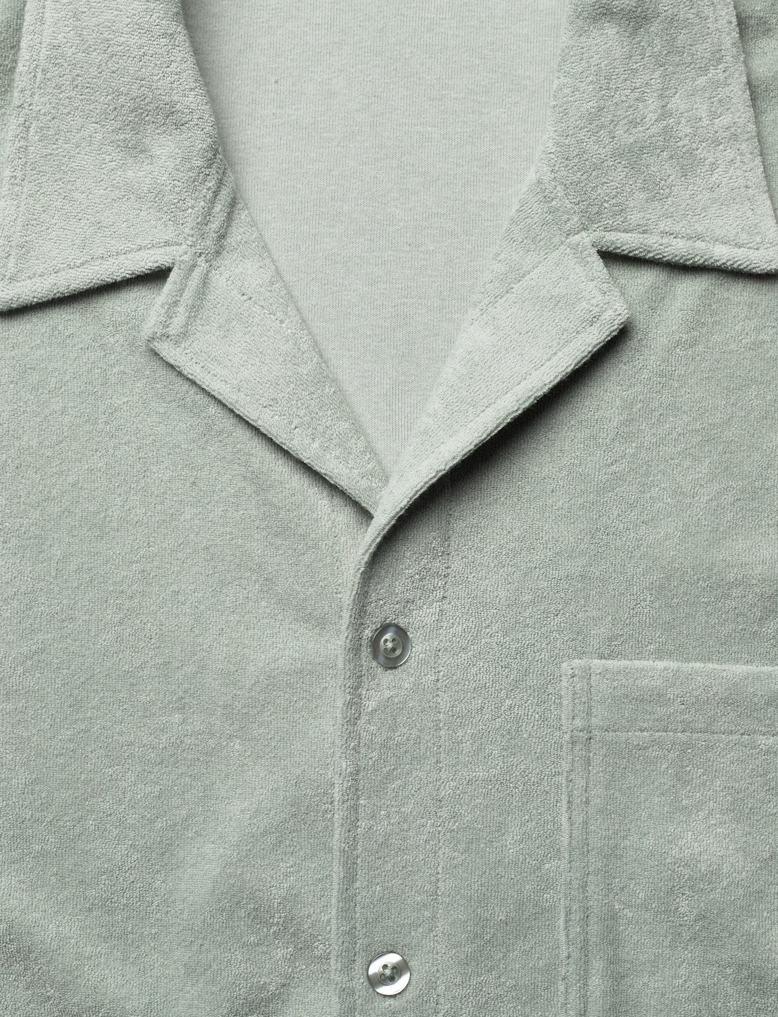 Björn Borg - BORG TOWELING POOL SHIRT - lühikeste varrukatega särgid - slate gray - 5