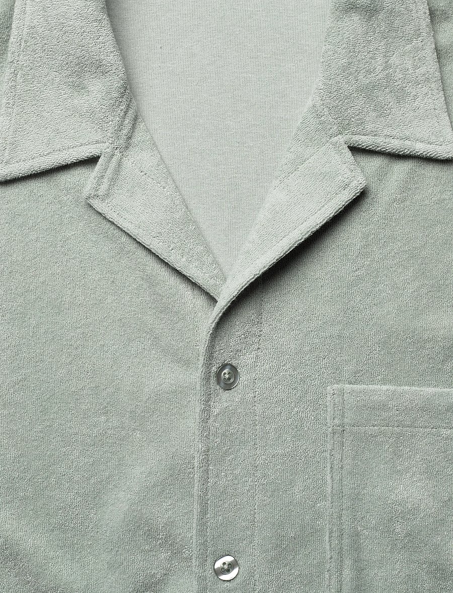 Björn Borg - BORG TOWELING POOL SHIRT - lühikeste varrukatega särgid - slate gray - 5
