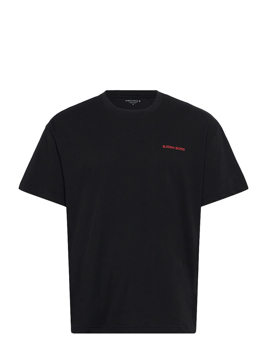 Björn Borg - BORG GYM PRIDE OVERSIZED T-SHIRT - oberteile & t-shirts - black beauty - 0