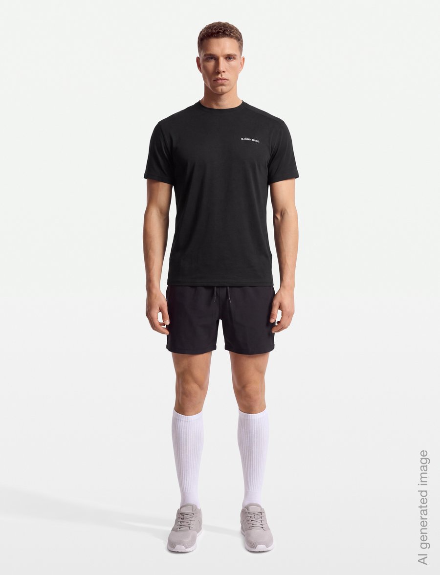 Björn Borg - BORG SOFT SPORTS T-SHIRT - t-shirts - black beauty - 0