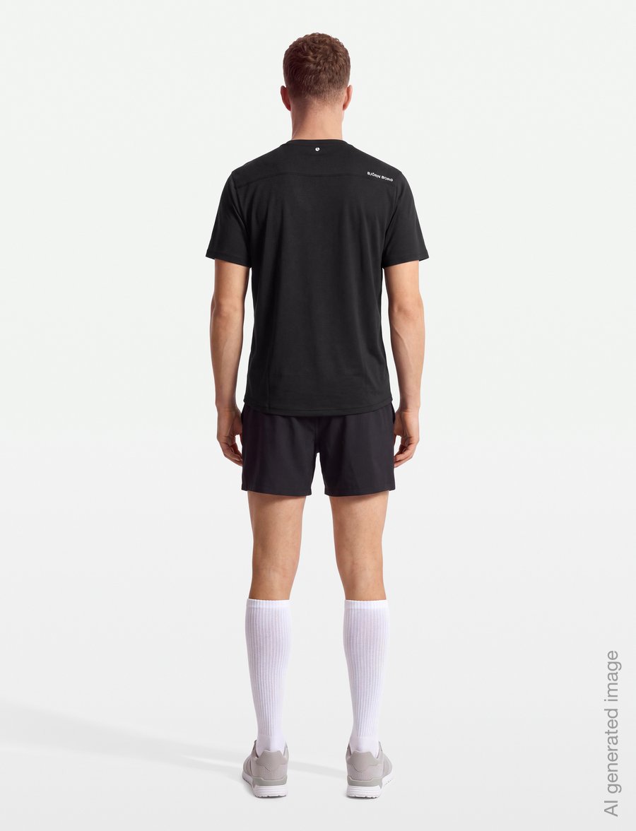 Björn Borg - BORG SOFT SPORTS T-SHIRT - t-shirts - black beauty - 4