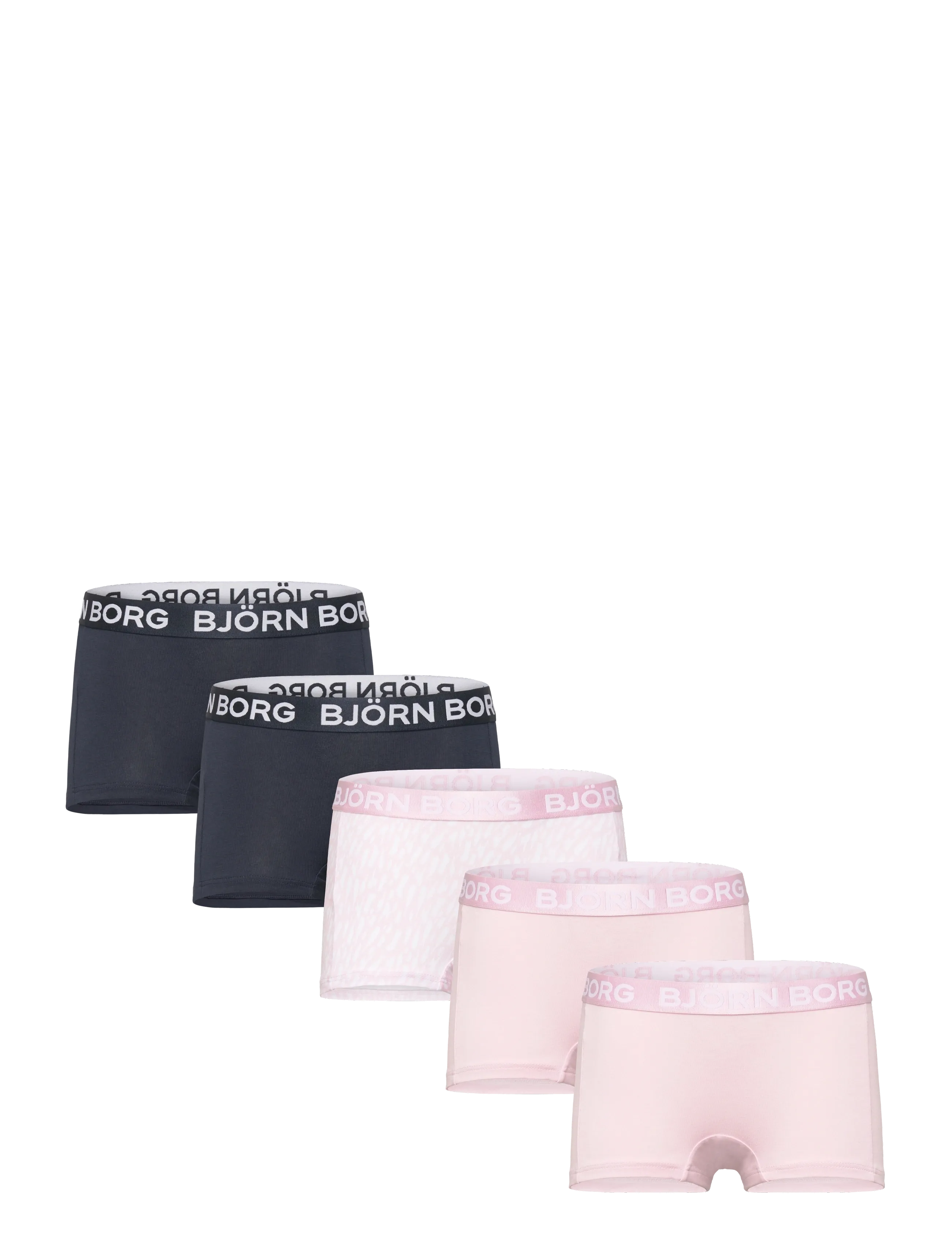 Björn Borg Cotton Stretch Boxer Shorts 5P, Børn, Boxershorts 5-Pak, Multi/mønstret, Str: 146-152