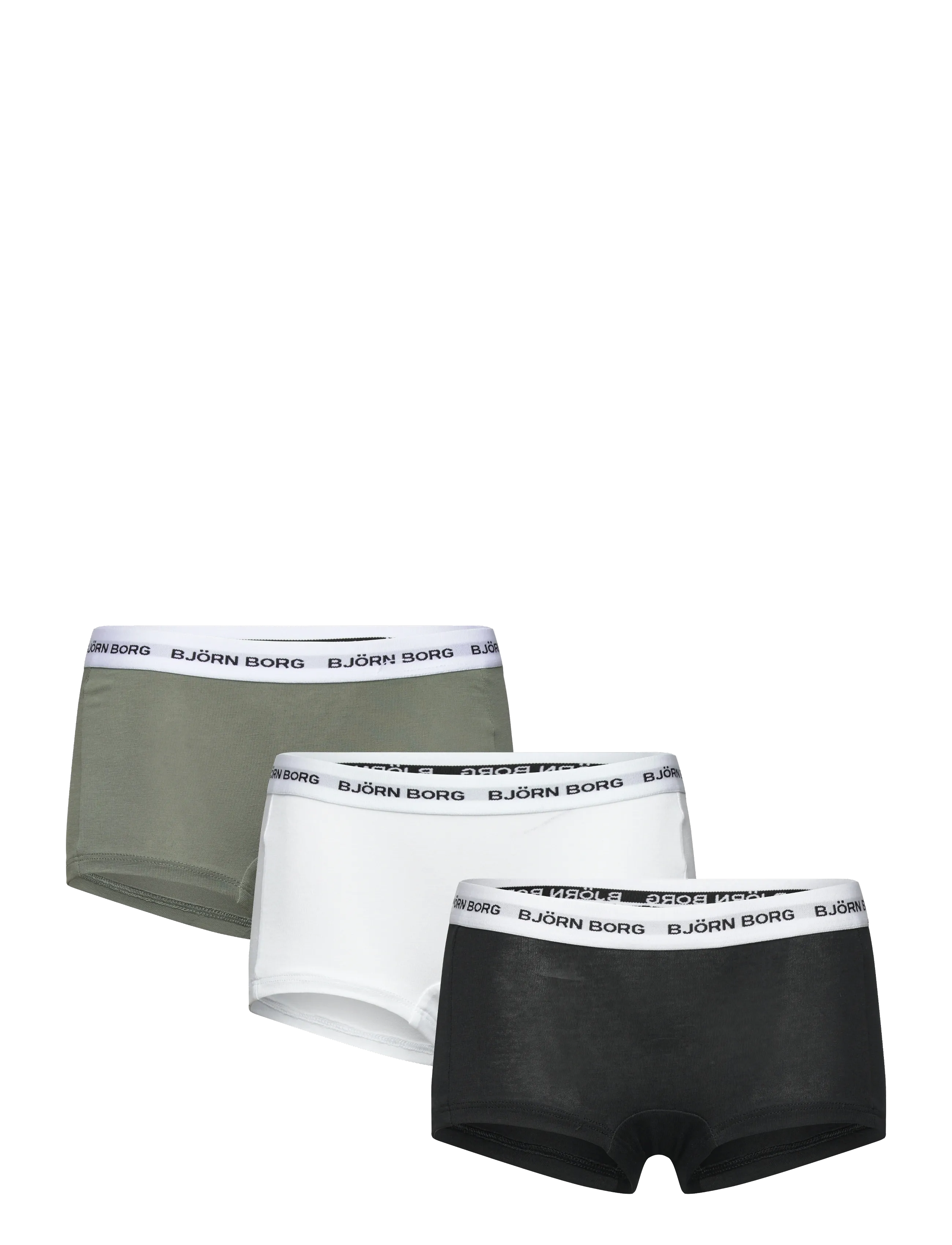 BJÖRN BORG Baumwolle Stretch Logo Boxer Shorts 3P Patterned - 110-116 - Kinder