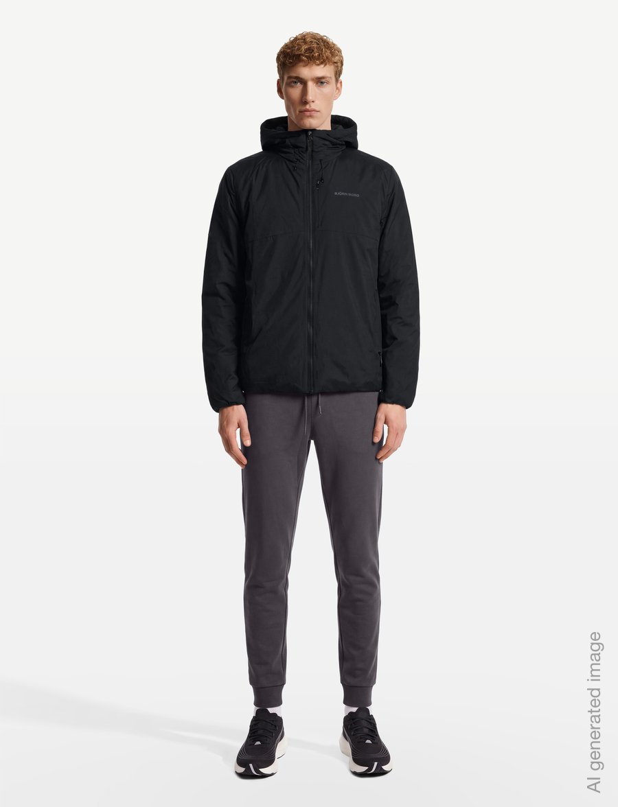 Björn Borg - BORG LINER HOOD JACKET - dunjackor - black beauty - 0