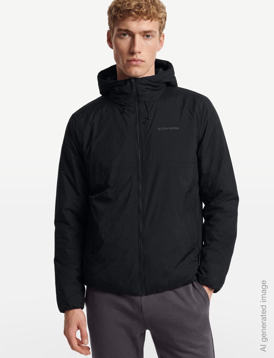 Björn Borg - BORG LINER HOOD JACKET - dunjackor - black beauty - 3