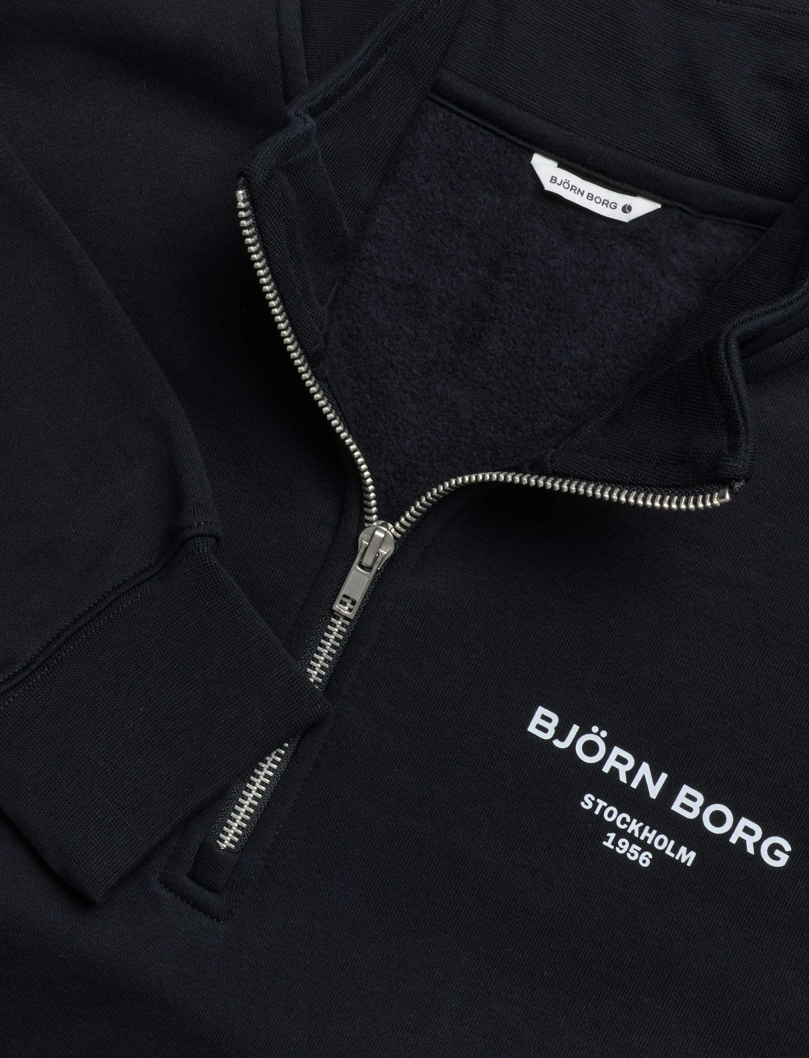 Björn Borg - BORG ESSENTIAL 1 HALF ZIP - oberteile - black beauty - 2