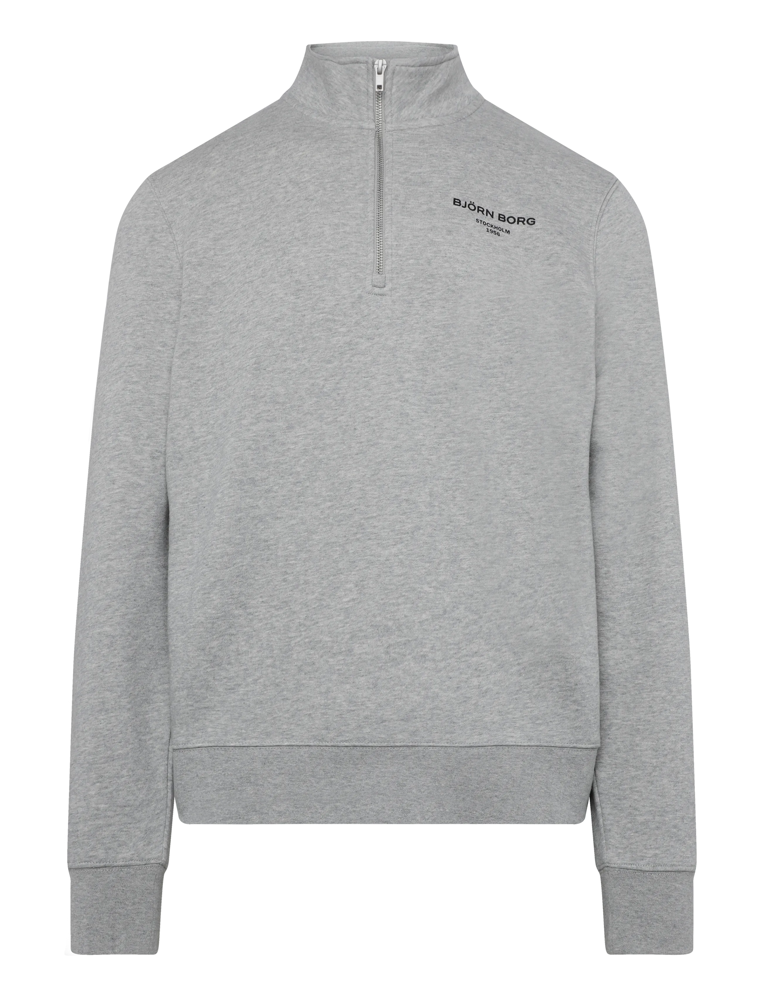 Björn Borg BORG ESSENTIAL 1 HALF ZIP - Sweatshirts - LIGHT GREY MELANGE / grey