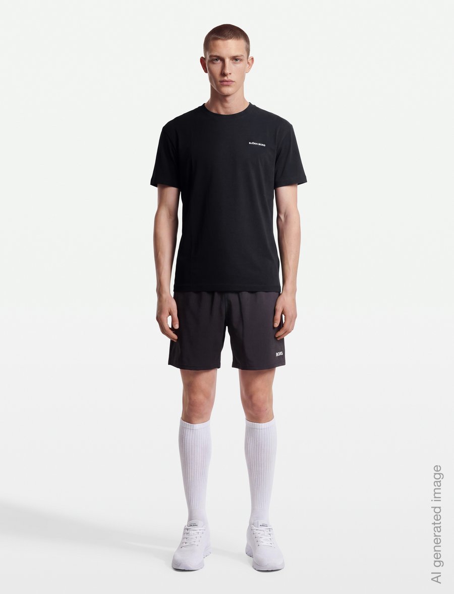 Björn Borg - BORG GYM OVERSIZED T-SHIRT - alussärgid ja t-särgid - black beauty - 0