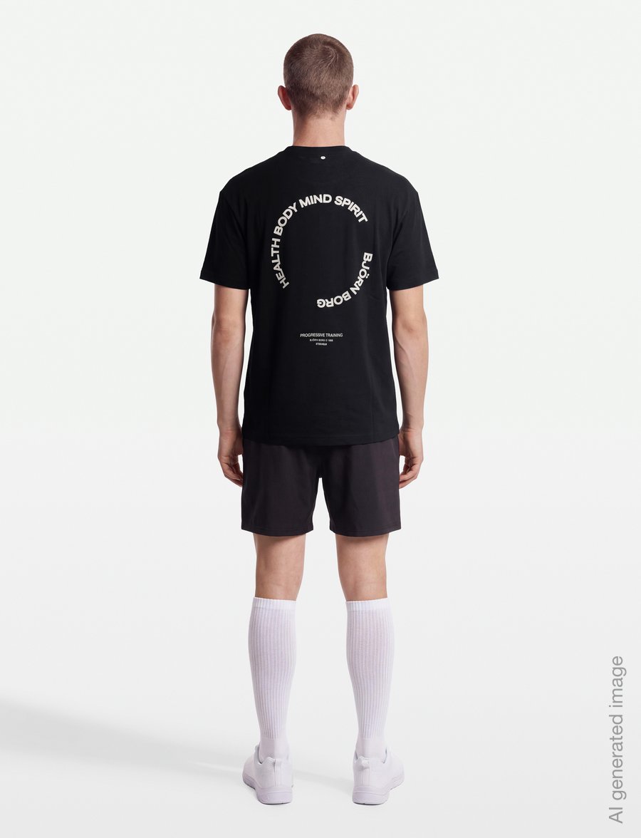 Björn Borg - BORG GYM OVERSIZED T-SHIRT - alussärgid ja t-särgid - black beauty - 4