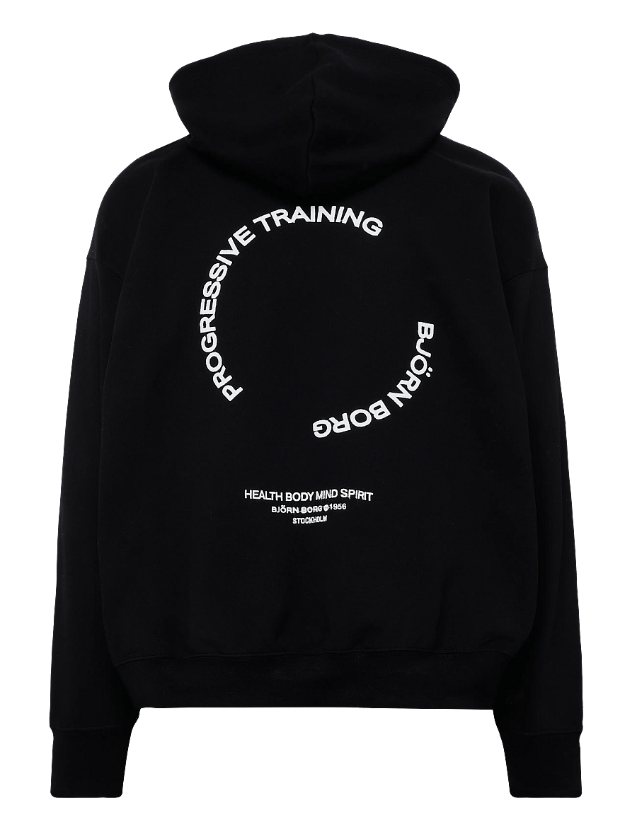Björn Borg - BORG OVERSIZED HOODIE - huvtröjor - black beauty - 1