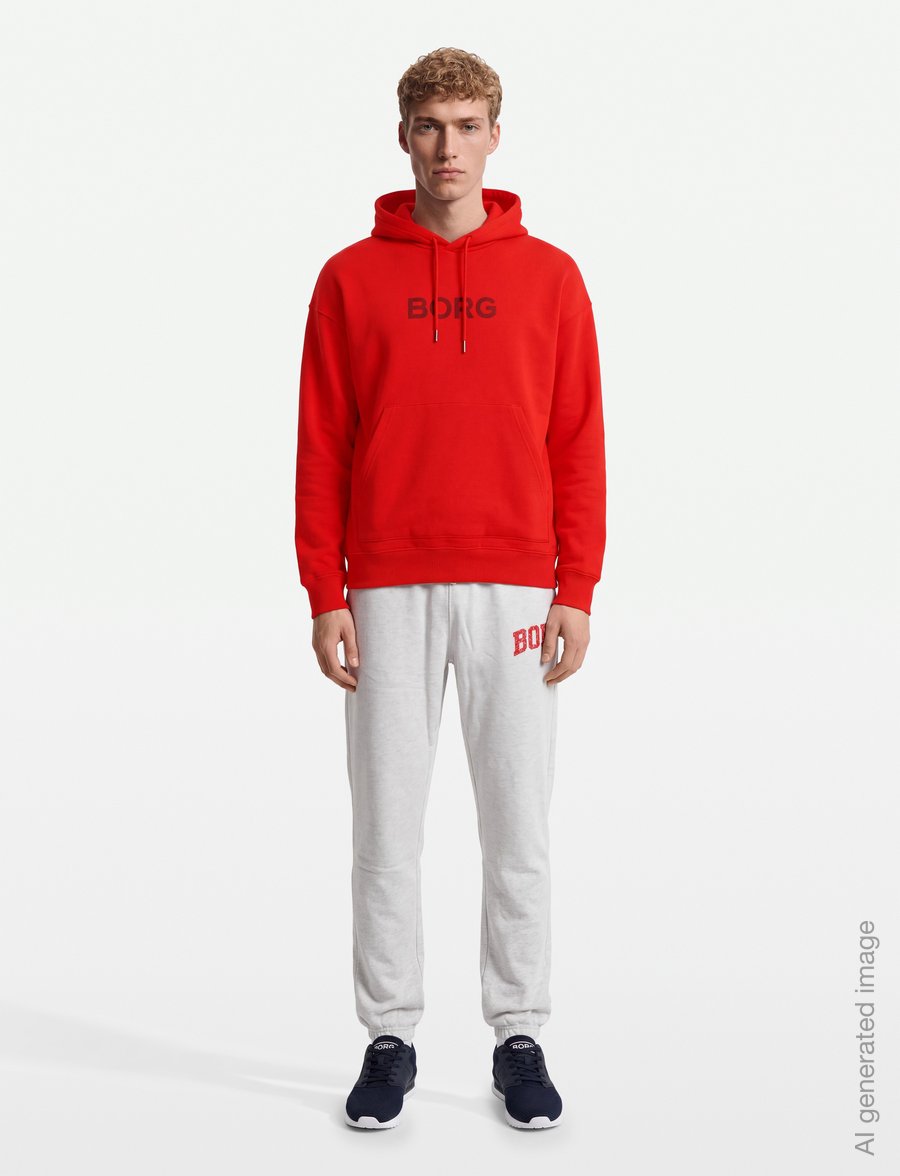 Björn Borg - BORG OVERSIZED HOODIE - sweatshirts - flame scarlet - 0