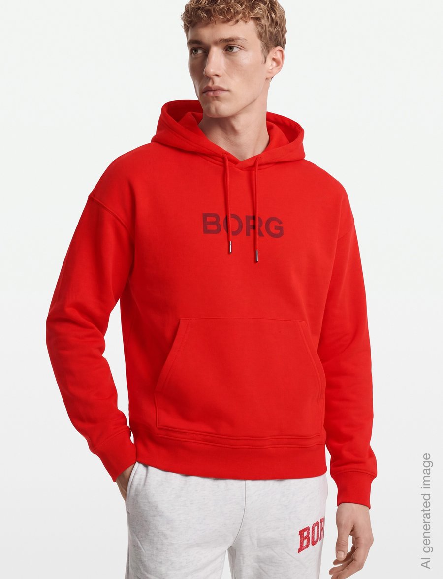 Björn Borg - BORG OVERSIZED HOODIE - sweatshirts - flame scarlet - 3