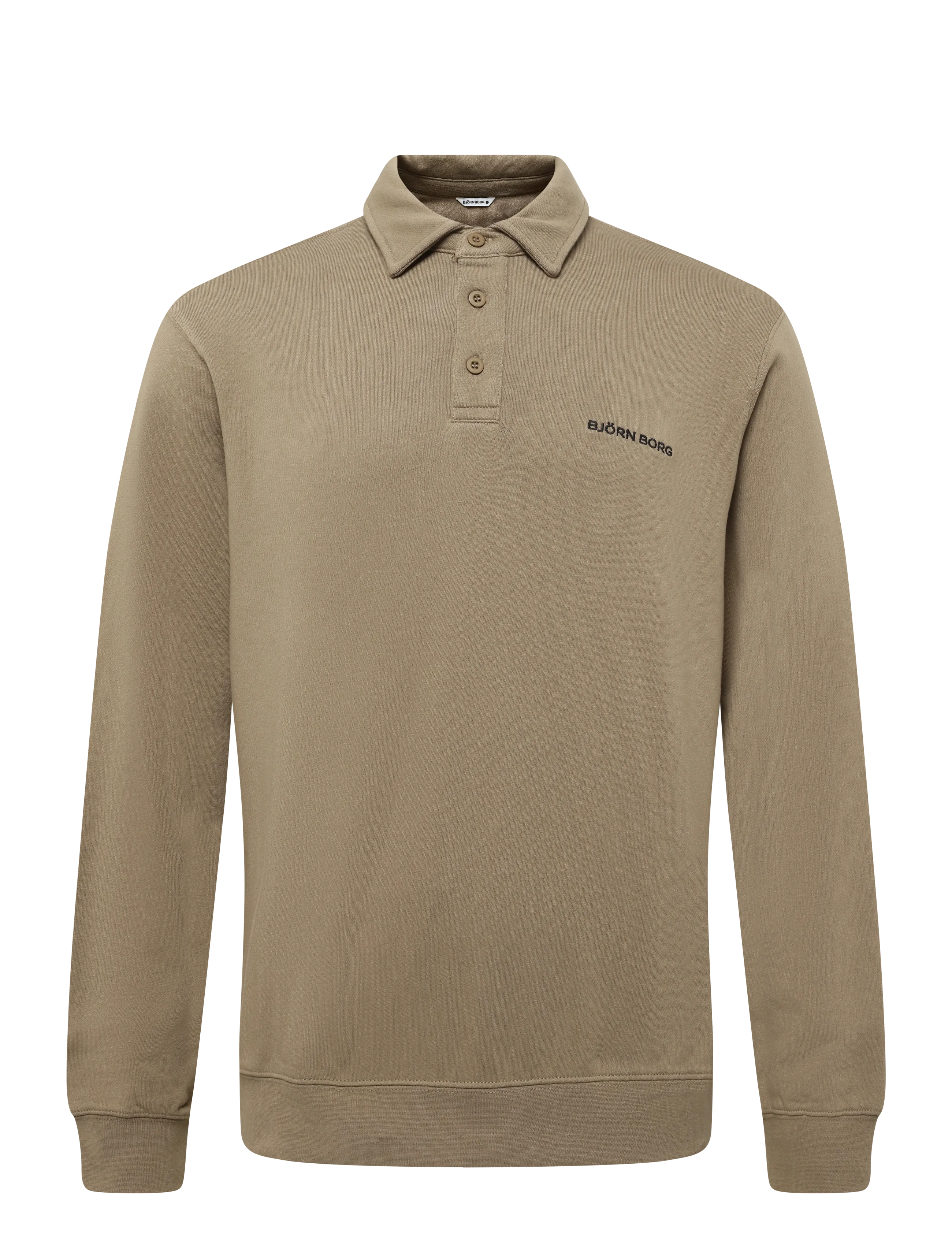 Björn Borg BORG CLASSIC POLO SWEATSHIRT - Poloshirts - CARIBOU / brown