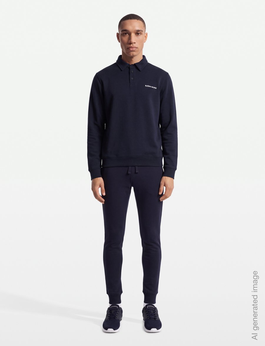 Björn Borg - BORG CLASSIC POLO SWEATSHIRT - oberteile & t-shirts - night sky - 0