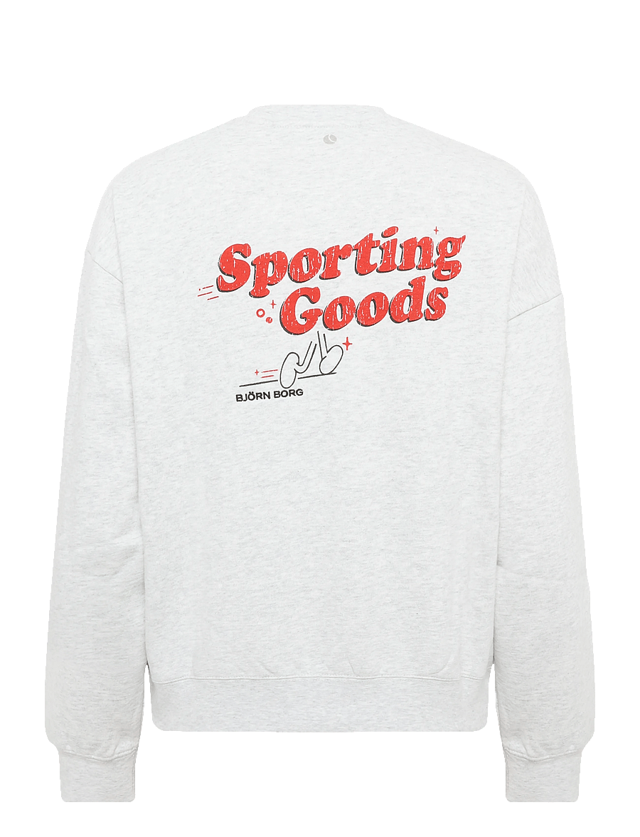 Björn Borg - BORG BOYFRIEND SWEATSHIRT - sweatshirts - ultra light grey melange - 1