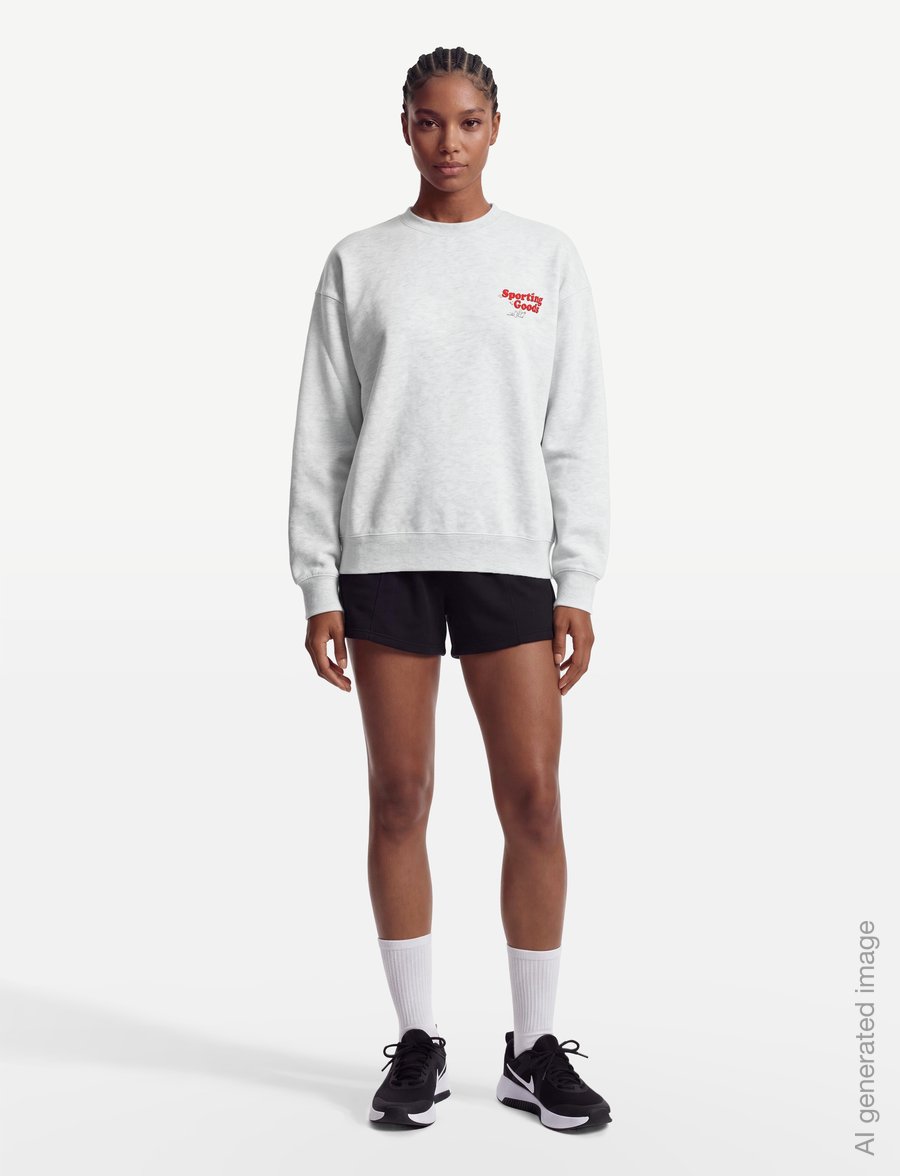 Björn Borg - BORG BOYFRIEND SWEATSHIRT - dressipluusid ja pusad - ultra light grey melange - 0