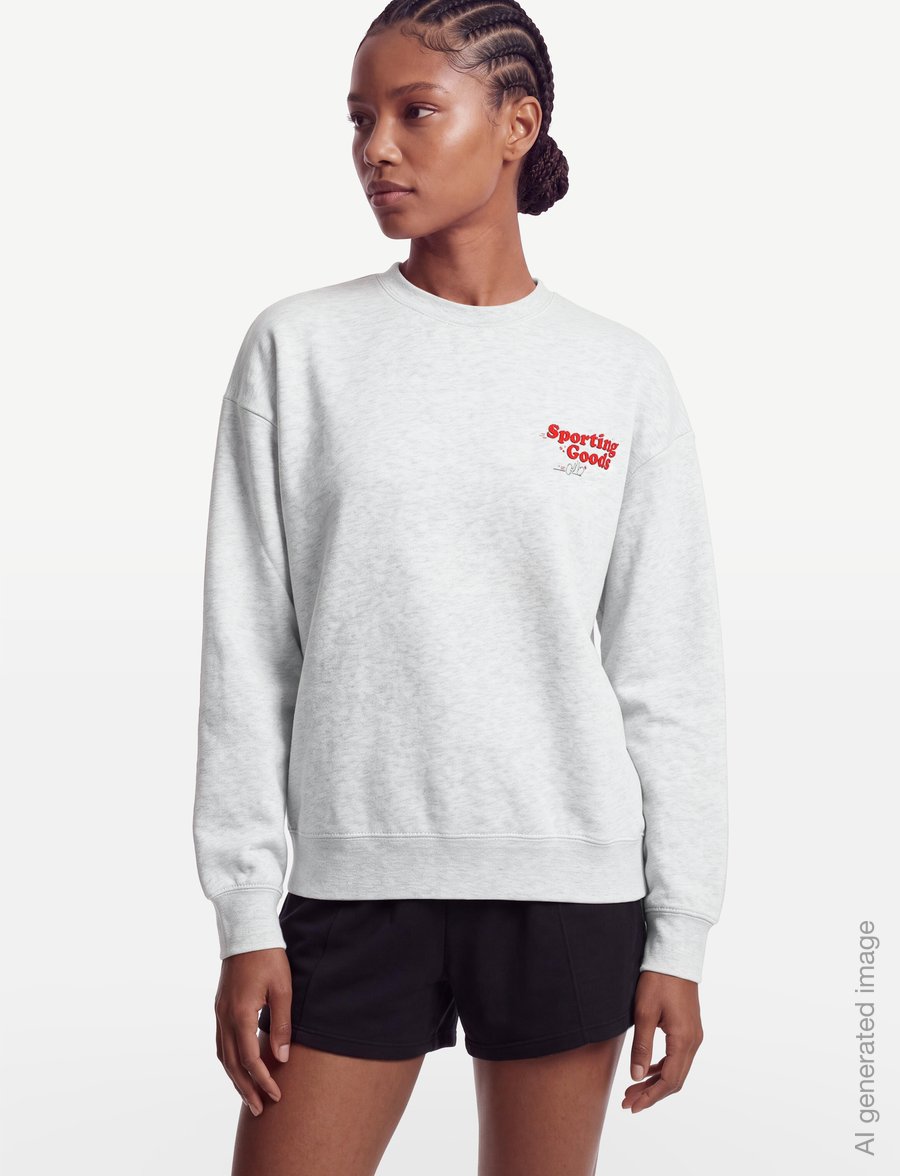 Björn Borg - BORG BOYFRIEND SWEATSHIRT - dressipluusid ja pusad - ultra light grey melange - 3