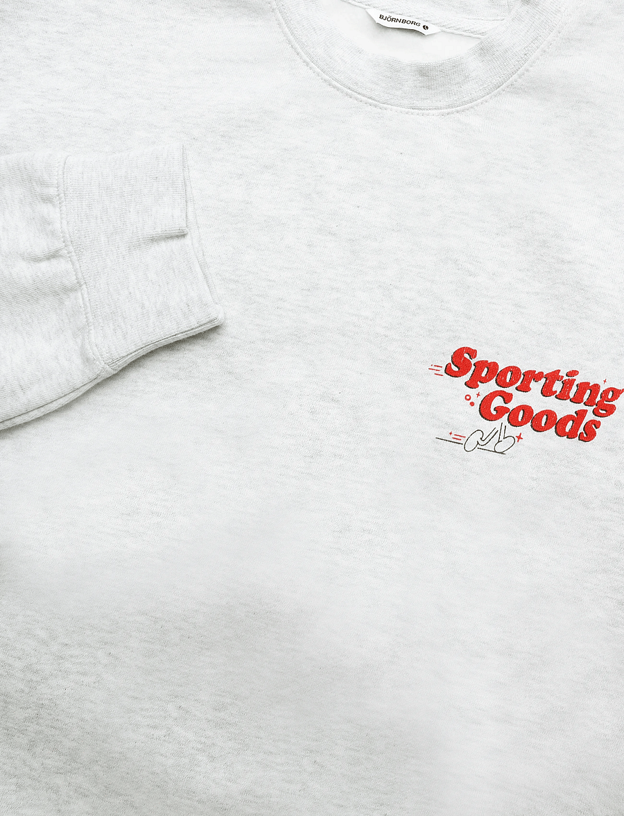 Björn Borg - BORG BOYFRIEND SWEATSHIRT - sweatshirts - ultra light grey melange - 2