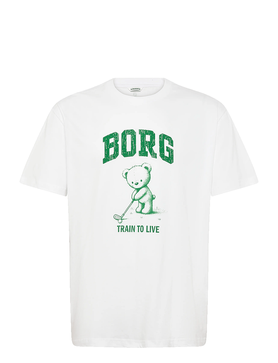 Björn Borg - BORG CLASSIC PRINT T-SHIRT - topit & t-paidat - brilliant white - 0