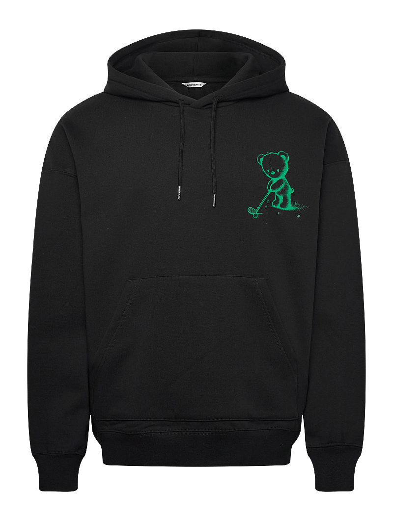 Björn Borg - BORG OVERSIZED HOODIE - alussärgid - black beauty - 0