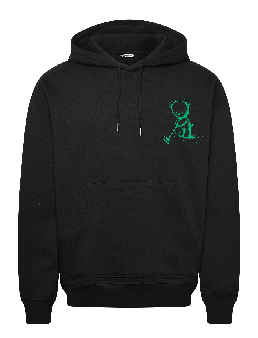 Björn Borg - BORG OVERSIZED HOODIE - sporta džemperi - black beauty - 0
