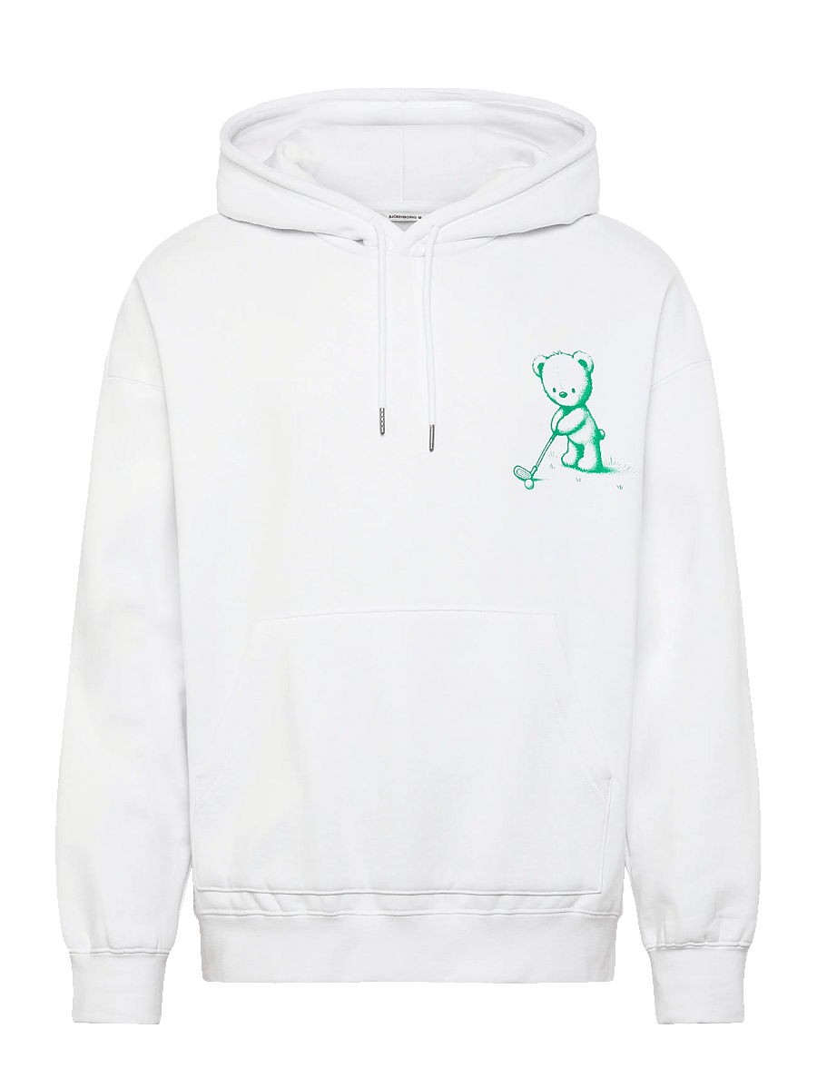 Björn Borg - BORG OVERSIZED HOODIE - sporta džemperi - brilliant white - 0