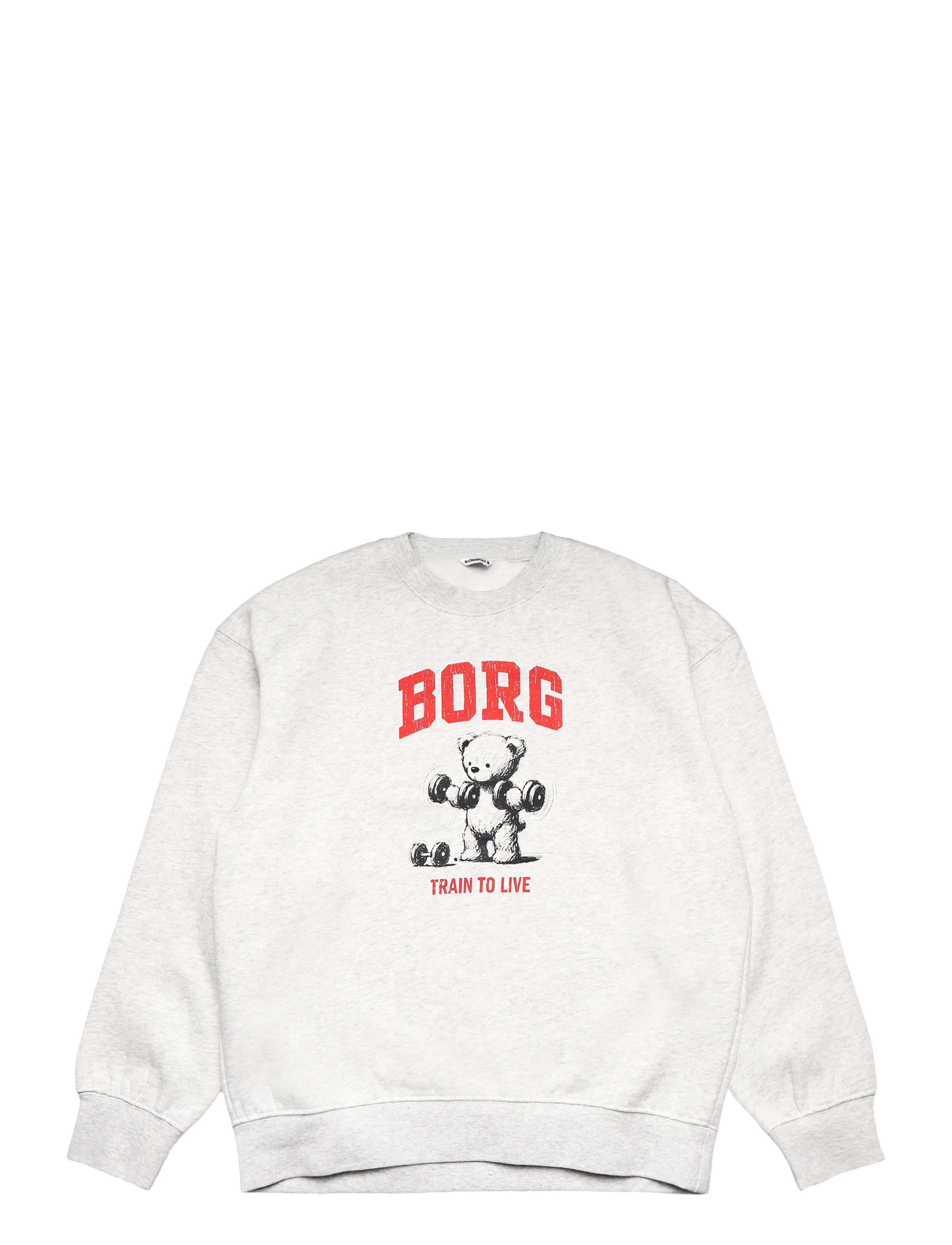 Björn Borg BORG OVERSIZED SWEATSHIRT - Oberteile - ULTRA LIGHT GREY MELANGE / grey