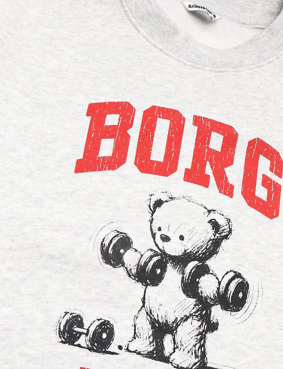 Björn Borg - BORG OVERSIZED SWEATSHIRT - sweatshirts - ultra light grey melange - 2