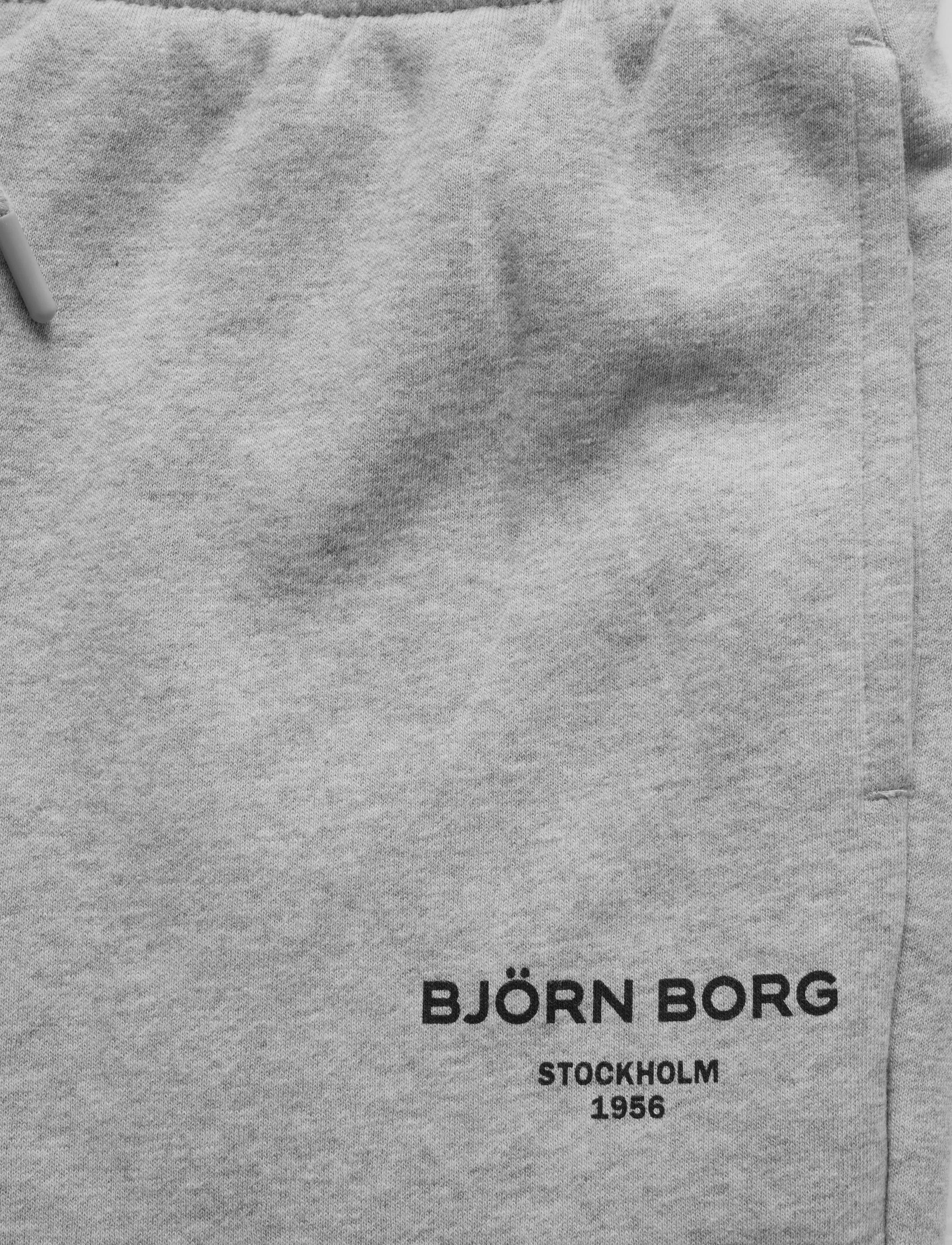 Björn Borg - BORG ESSENTIAL 1 SWEATPANTS - hosen - light grey melange - 3