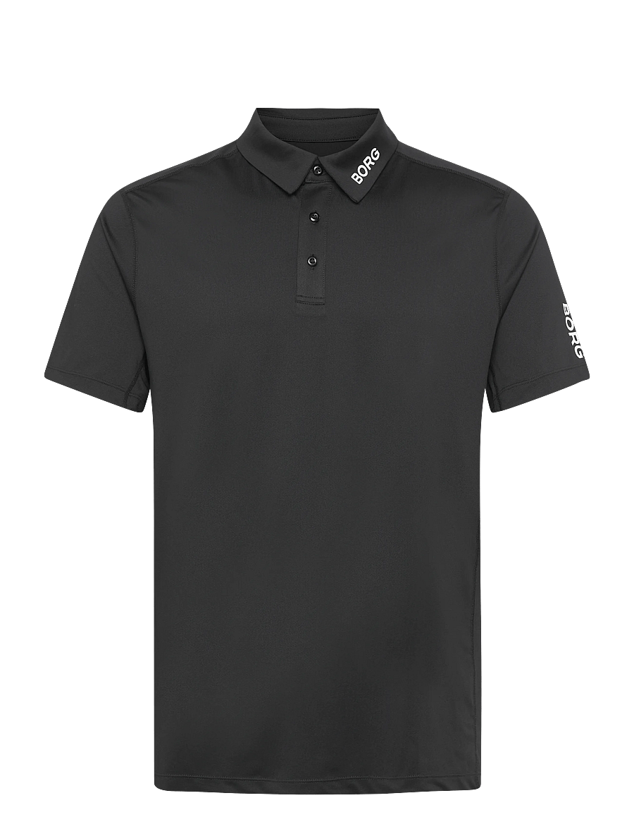 Björn Borg - BORG COURSE POLO SHIRT - oberteile & t-shirts - black beauty - 0