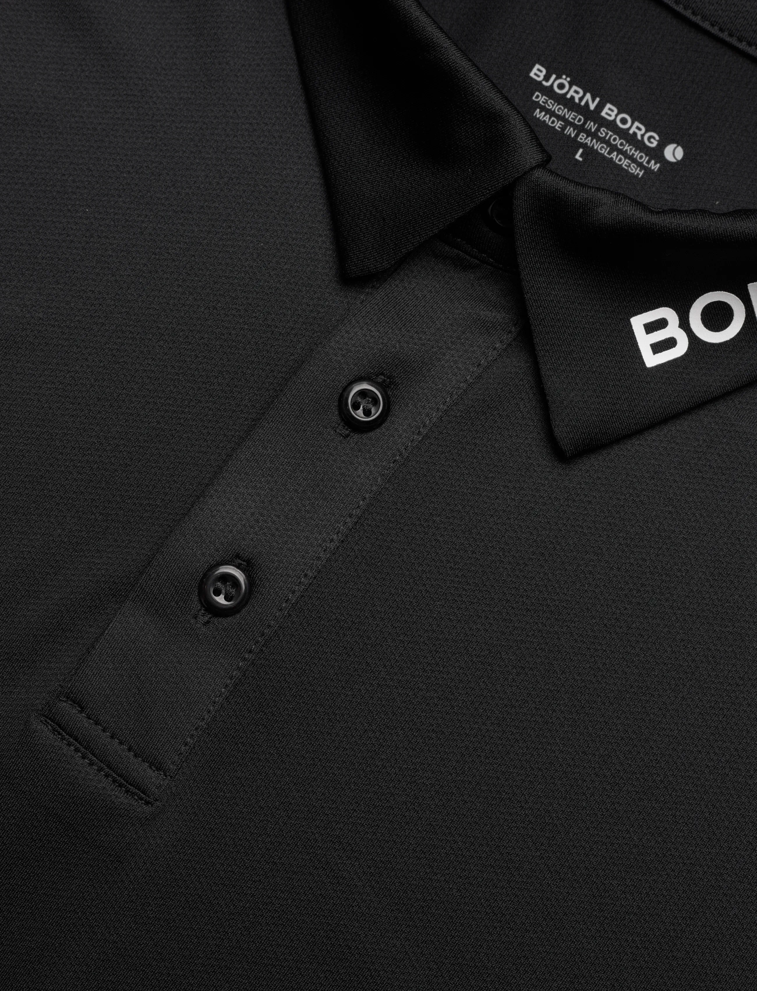 Björn Borg - BORG GOLF POLO SHIRT - alussärgid ja t-särgid - black beauty - 2