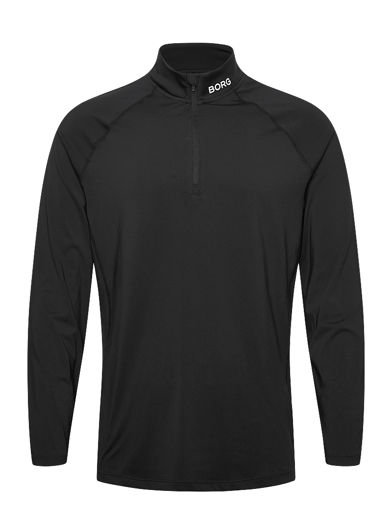 Björn Borg - BORG COURSE MIDLAYER HALF ZIP - fleece og mellemlag - black beauty - 0