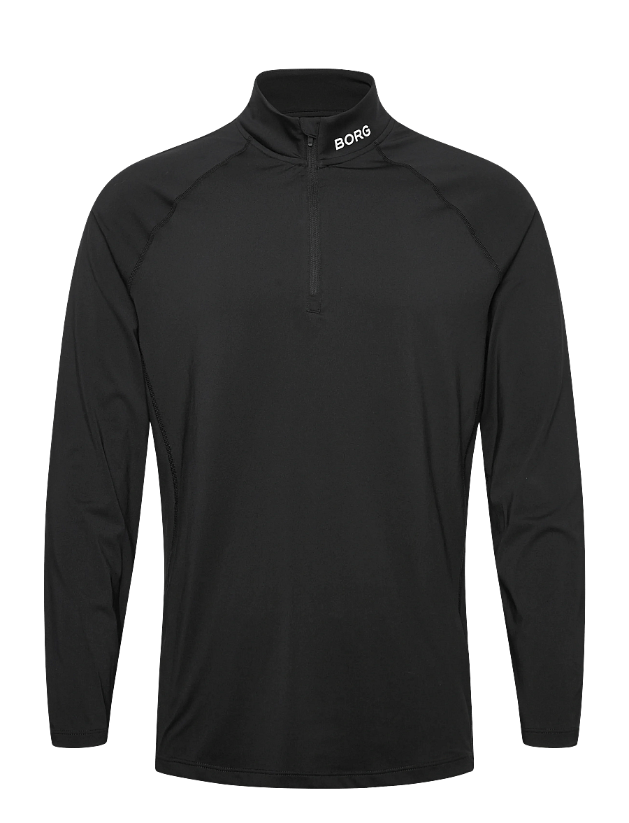 Björn Borg - BORG COURSE MIDLAYER HALF ZIP - fleece & midlayer - black beauty - 0