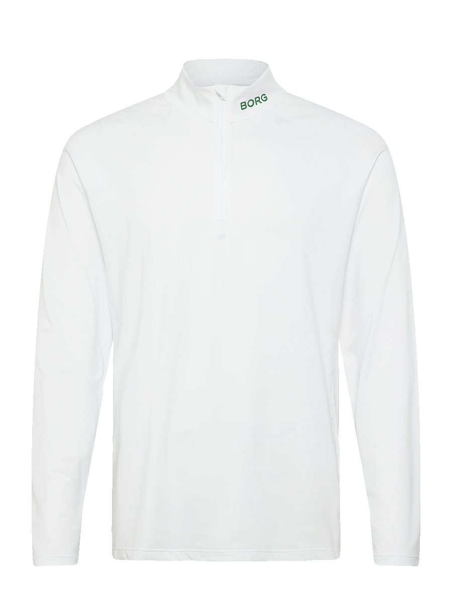 Björn Borg - BORG COURSE MIDLAYER HALF ZIP - fleeces & midlayers - brilliant white - 0