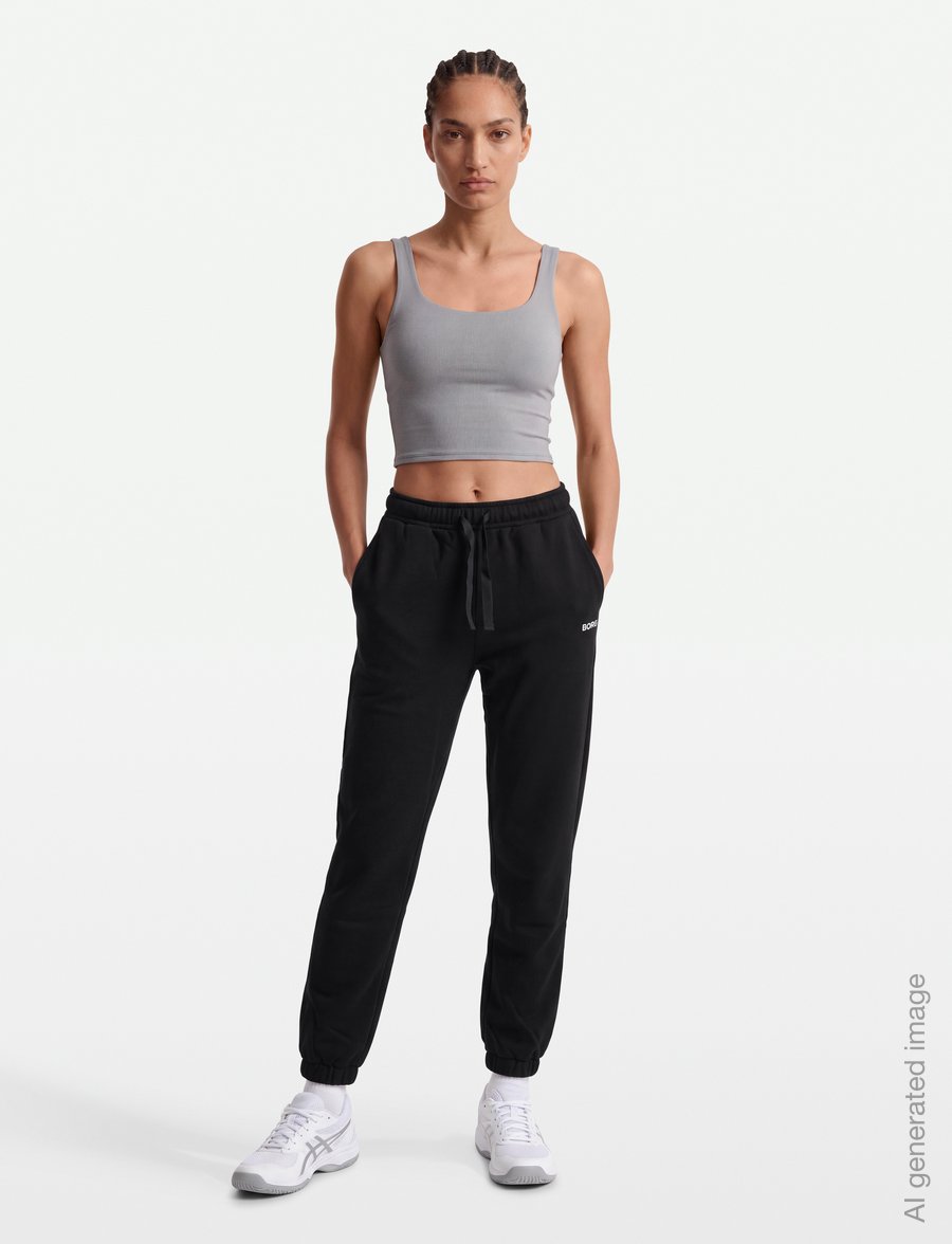 Björn Borg - BORG ESSENTIAL 3 SWEATPANTS - joggingbukser - black beauty - 0