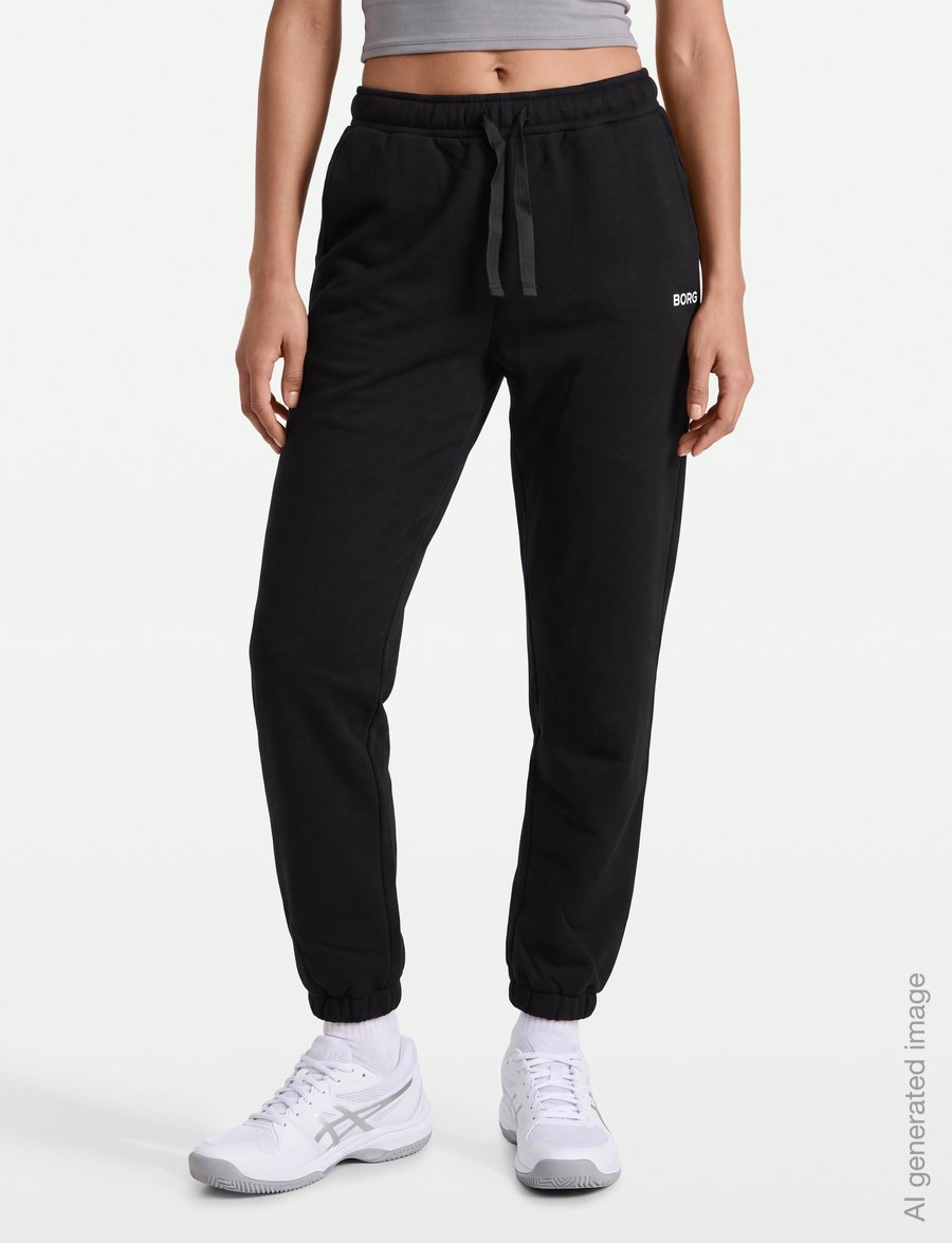 Björn Borg - BORG ESSENTIAL 3 SWEATPANTS - joggingbukser - black beauty - 3