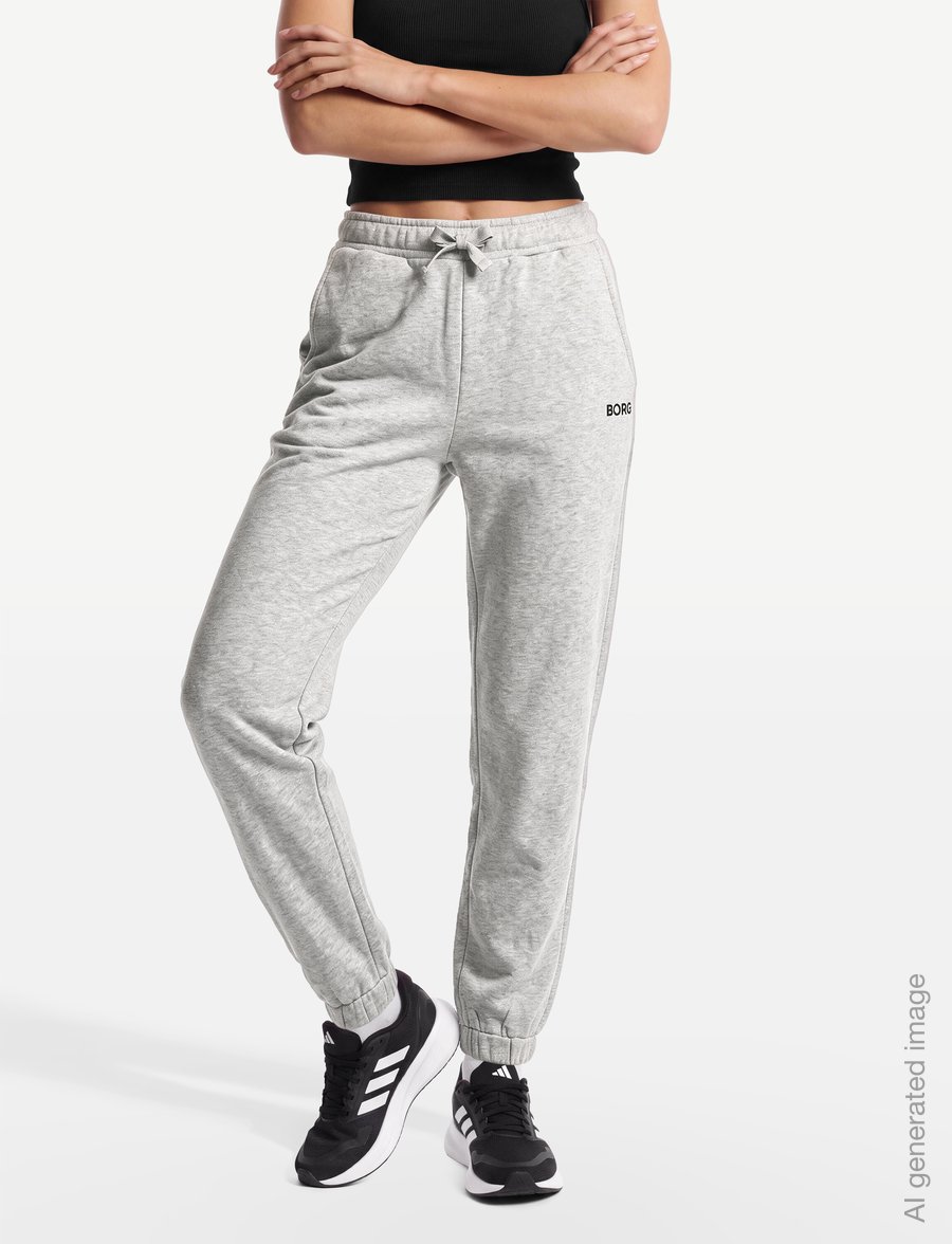Björn Borg - BORG ESSENTIAL 3 SWEATPANTS - trennipüksid - light grey melange - 3