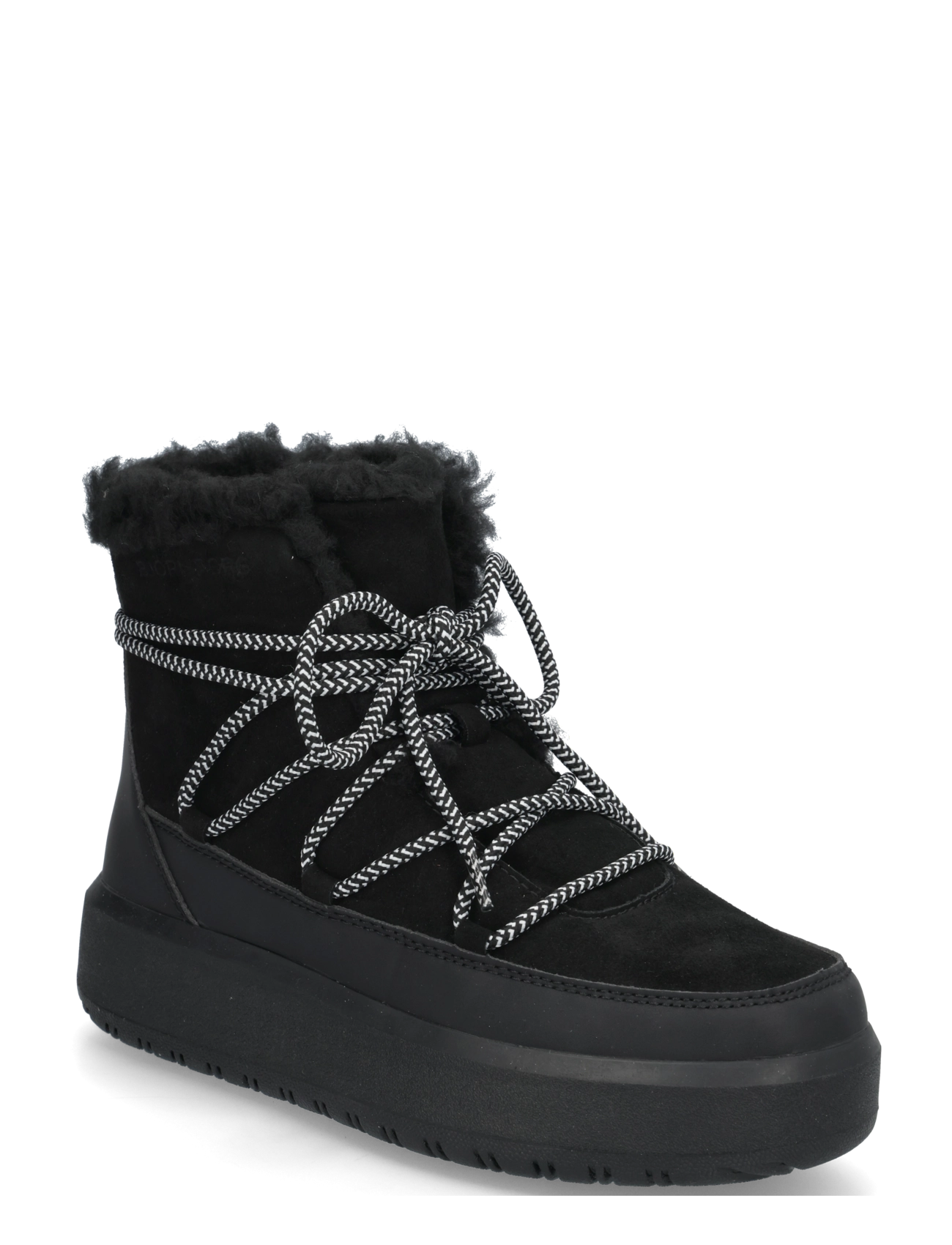 Björn Borg WOOLY LACE UP - Snørestøvler - BLACK / black