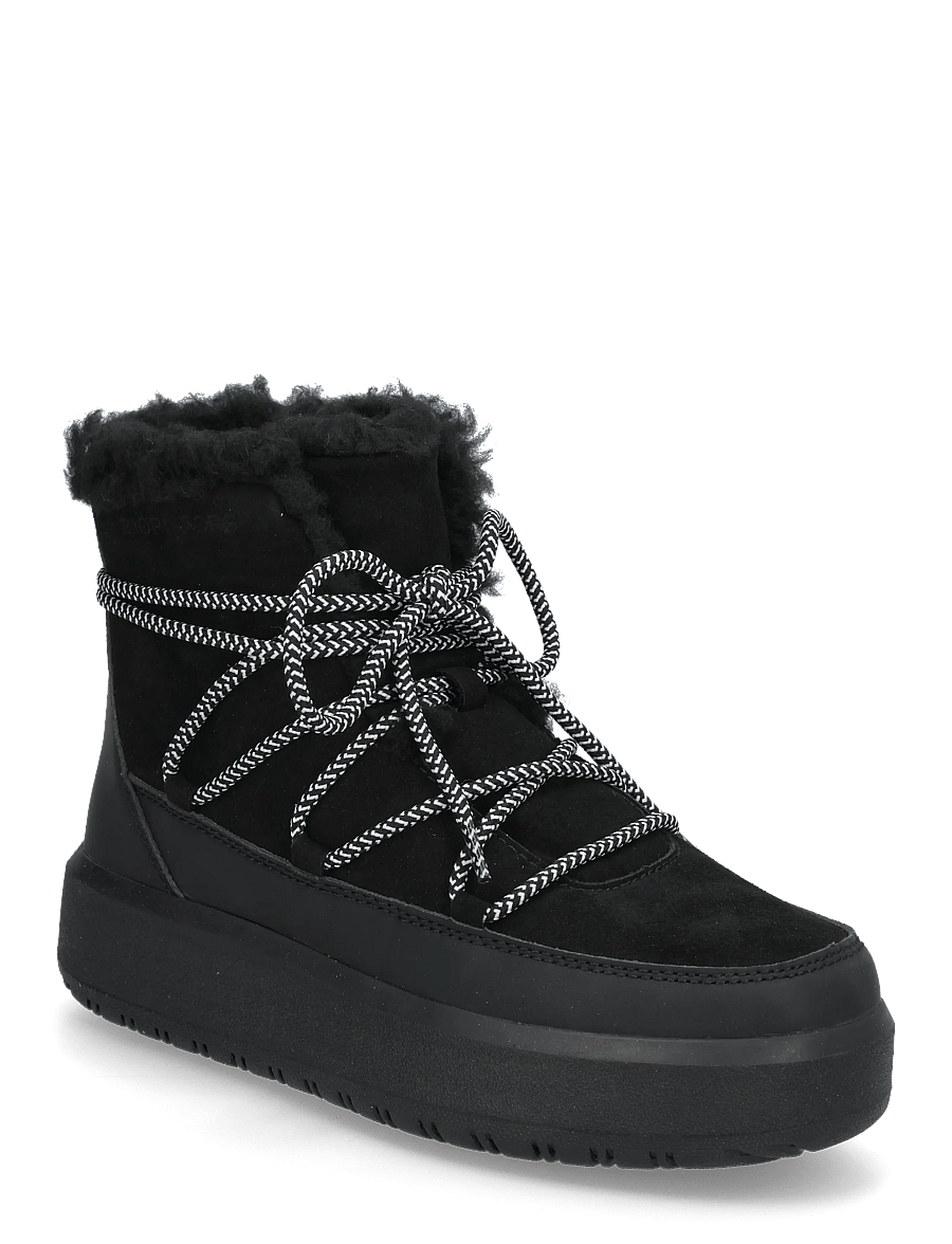 Björn Borg - WOOLY LACE UP - teddy-stiefel - black - 0