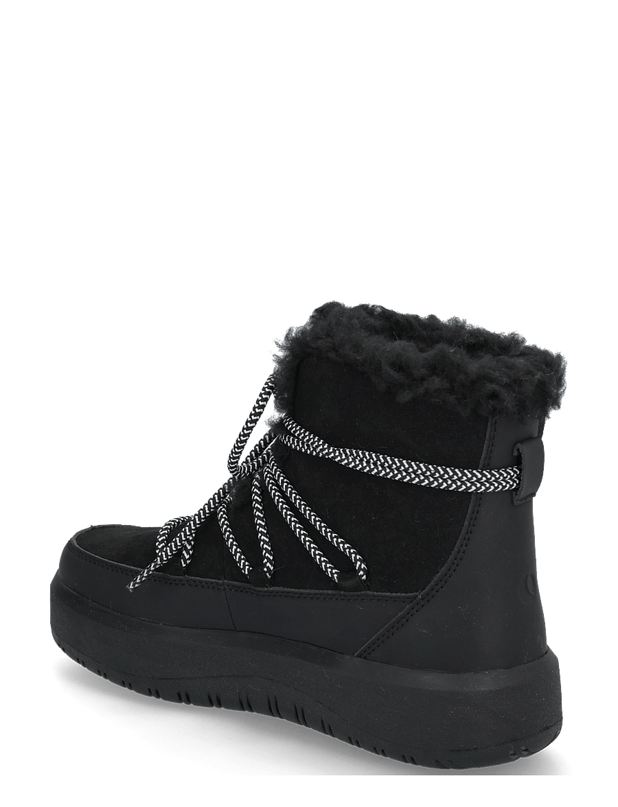 Björn Borg - WOOLY LACE UP - bamsestøvler - black - 1
