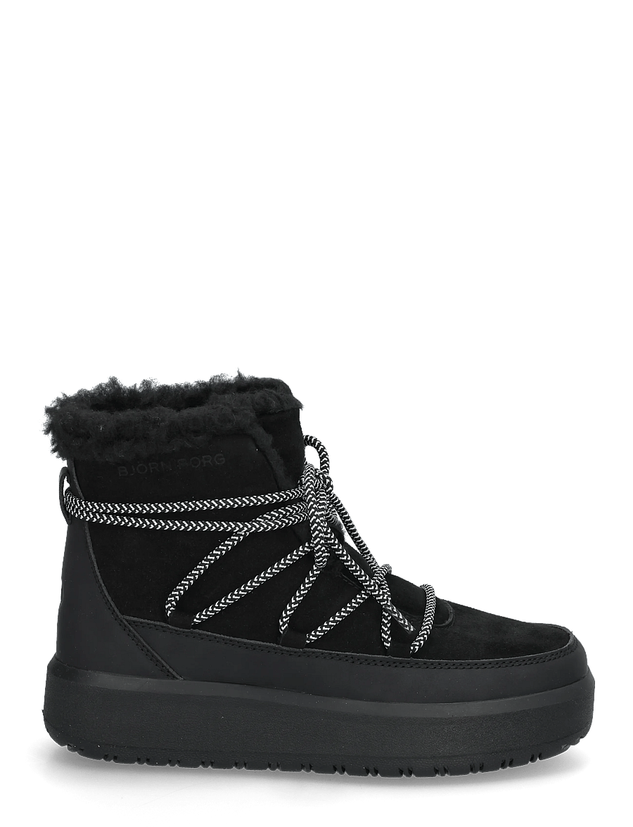 Björn Borg - WOOLY LACE UP - teddy-stiefel - black - 2