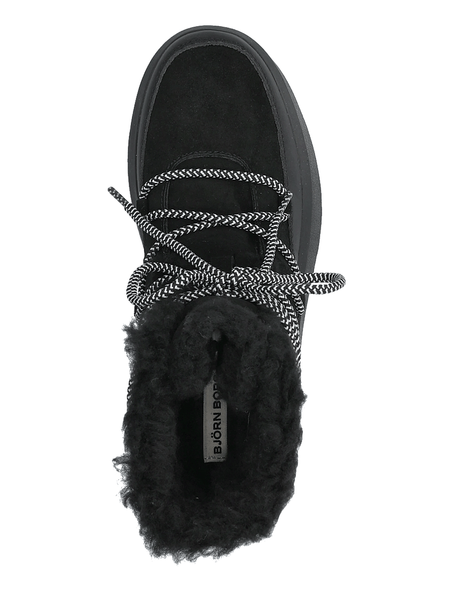 Björn Borg - WOOLY LACE UP - bamsestøvler - black - 3