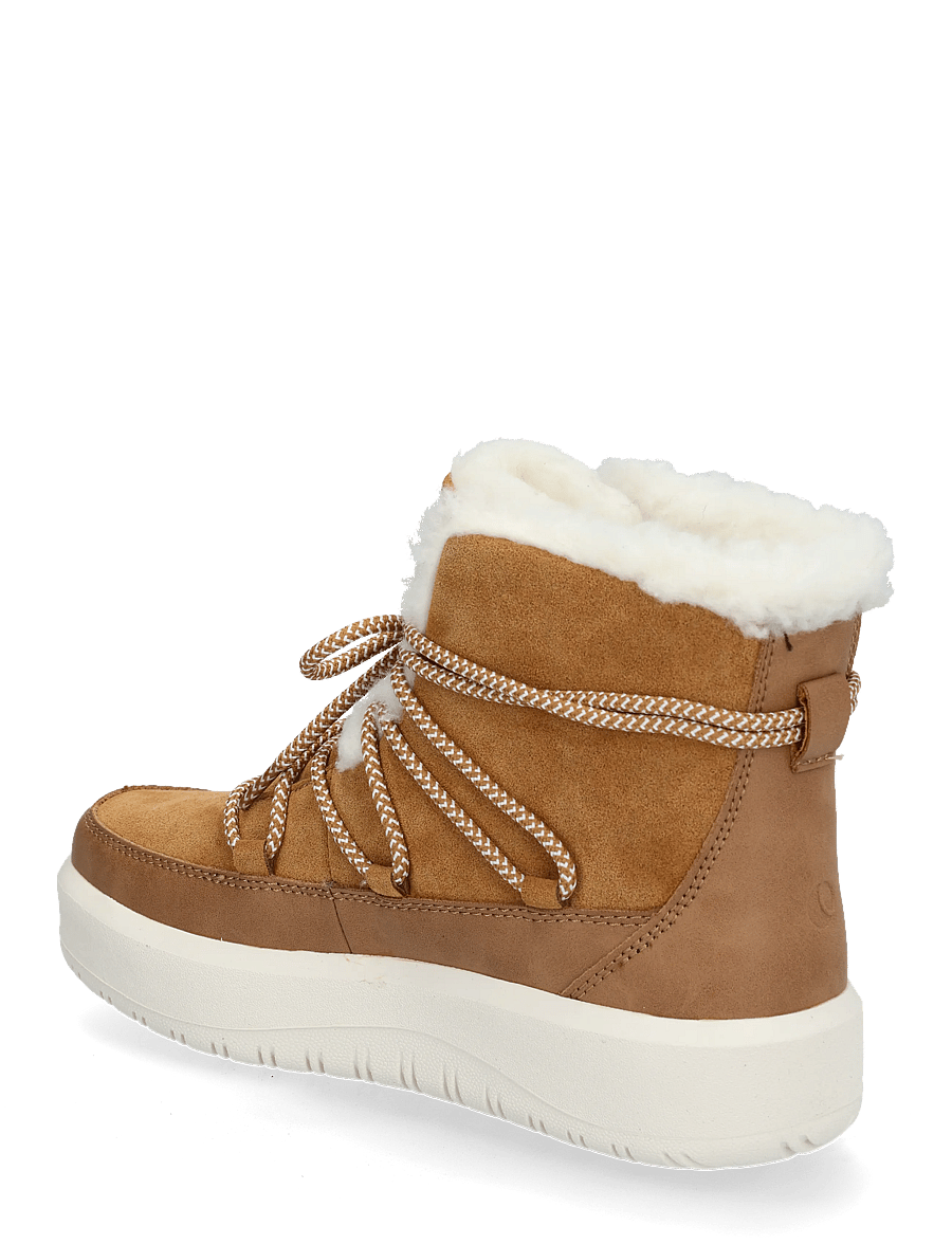 Björn Borg - WOOLY LACE UP - teddy boots - caramel - 1