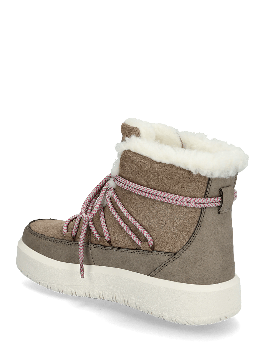 Björn Borg - WOOLY LACE UP - teddy boots - taupe - 1