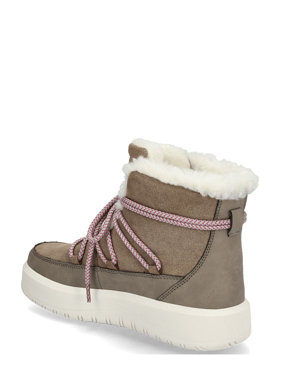Björn Borg - WOOLY LACE UP - bamsestøvler - taupe - 1